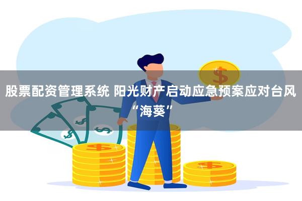 股票配资管理系统 阳光财产启动应急预案应对台风“海葵”