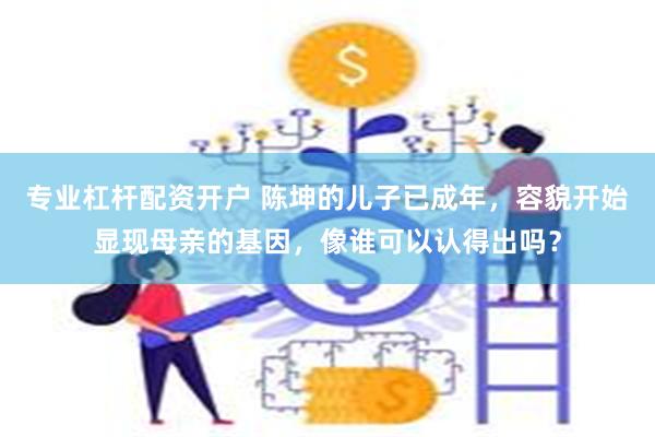 专业杠杆配资开户 陈坤的儿子已成年，容貌开始显现母亲的基因，像谁可以认得出吗？