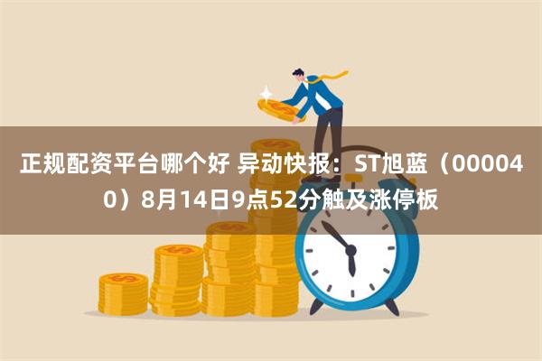 正规配资平台哪个好 异动快报：ST旭蓝（000040）8月14日9点52分触及涨停板