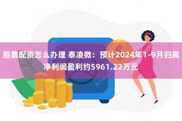 股票配资怎么办理 泰凌微：预计2024年1-9月归属净利润盈利约5961.22万元