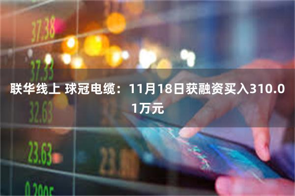 联华线上 球冠电缆：11月18日获融资买入310.01万元