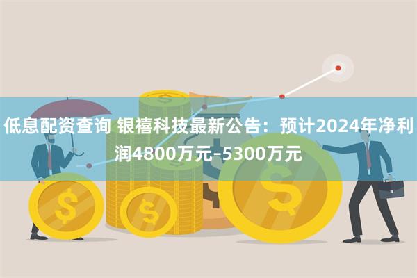 低息配资查询 银禧科技最新公告：预计2024年净利润4800万元–5300万元